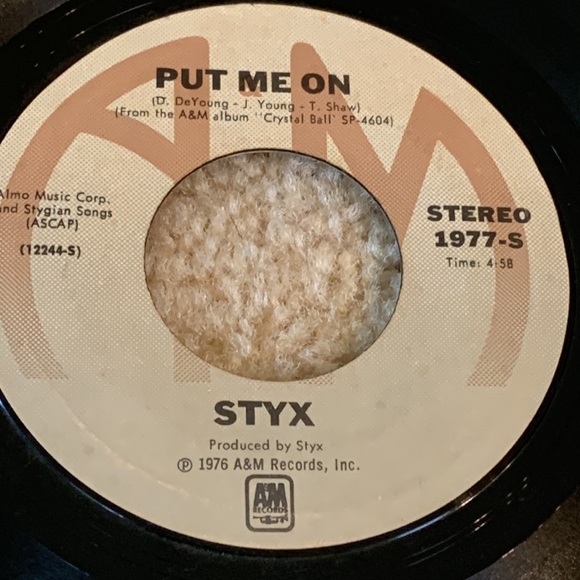 Vintage Styx 7” Vinyl Record, 1976/1977, Come Sail Away, A & M Record’s - Picture 6 of 7